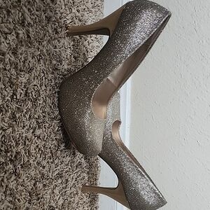 Ashley Stewart Gold Stiletto Heels